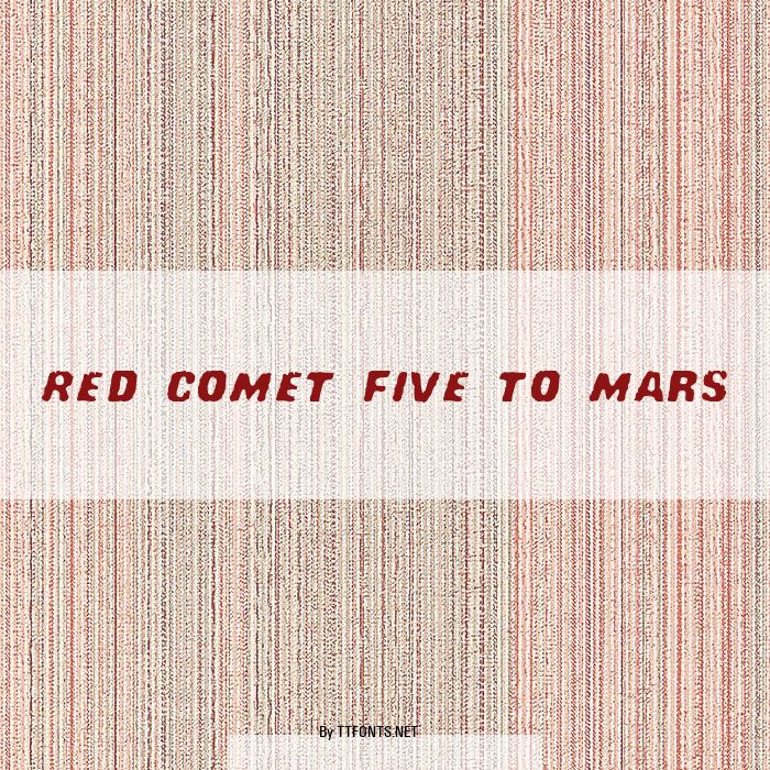 Red Comet Five to Mars example